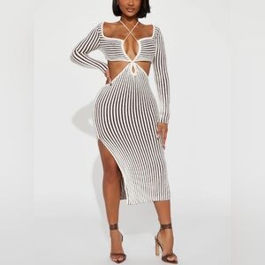 Fashion Nova Dress - Loyal Sweater Midi Women's Sz L NWT
